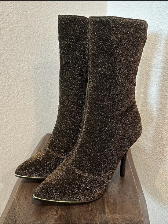 Nicole Miller Shoes - Nicole Miller Black Metallic Sparkle Pointed-Toe Ankle Boots